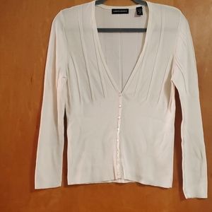 valerie stevens. Medium. Cream. Cardigan.